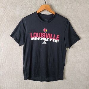 Louisville Cardinals Shirt Mens M‎ Black Adidas Creator Tee NCAA Basketball